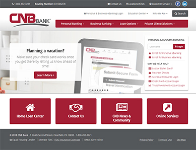 CNB Bank Homepage Thumbnail