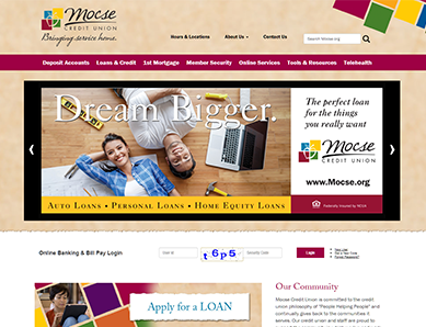Mocse Credit Union Homepage Thumbnail