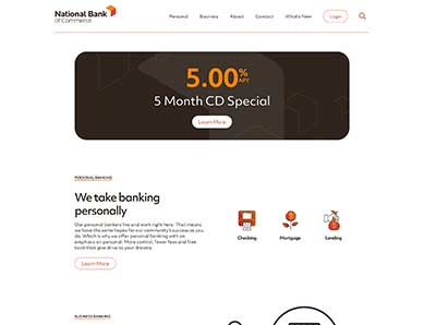 National Bank of Commerce Homepage Thumbnail