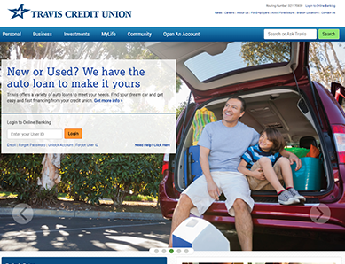 Travis Credit Union Homepage Thumbnail